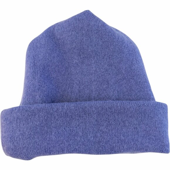 Handmade Upcycled 100% Cashmere Beanie Hat Soft Cozy Winter Knit Cap Lavender - Picture 5 of 8